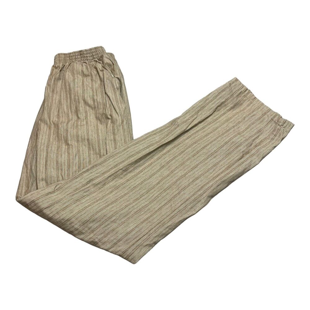 VF Jeanswear Beige Striped Pants Women's Size 12 AVG